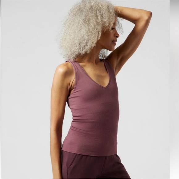 Athleta Tops - Athleta Aurora seamless ribbed tank tawny rose medium